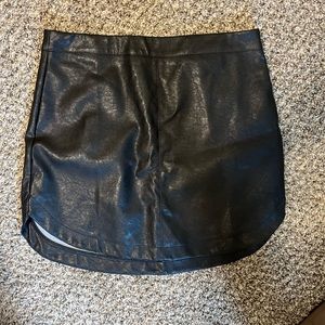 Leather Dolphin Hem Skirt from Mittoshop